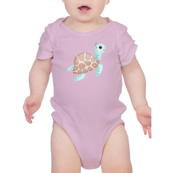 Cute Baby Sea Turtle Art Bodysuit Infant -Image by Shutterstock, 24 Months