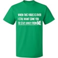 thumbnail image 2 of OXI T-Shirt - To Stay Away From Me, Basic Casual T-Shirt for Men's and Women Fleece T-Shirt Short Sleeve - Irish Green 3X-Large, 2 of 3