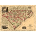 thumbnail image 2 of Johnson 14x11 Black Ornate Wood Framed with Double Matting Museum Art Print Titled - North Carolina South Carolina - Johnson 1861, 2 of 4