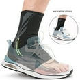 thumbnail image 3 of 2pcs Black Green Sports Ankle Support, Shock Absorption Compression Sleeve Brace, Plantar Fasciitis Relief for Walking, Exercise, Volleyball, Baseball with Dry Comfort Fabric, 3 of 7