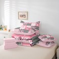 thumbnail image 6 of meiyoeat Pink Rustic Camouflage 7 Pieces Full Size Bedding Sets,Western Cowgirl Boots Print Full Size Bed in a Bag For Girl,Pink Reversible, 6 of 7