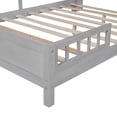 thumbnail image 6 of Euroco Wood Full Size Platform Bed with LED Light and Storage Headboard, Antique Grey, 6 of 13
