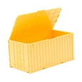 thumbnail image 4 of Caja de almacenamiento tipo contenedor de carga en miniatura, versátil para manualidades, con tapa. Amarillo, 4 of 9
