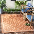 thumbnail image 3 of SAFAVIEH Courtyard Alina Geometric Quatrefoil Indoor/Outdoor Area Rug, Terracotta/Bone, 4' x 5'7", 3 of 14