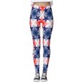 thumbnail image 1 of Pantalones deportivos de cintura elástica con estampado de bandera estadounidense, ajustados, informales, para mujer Pompotops ulkah939481, 1 of 9