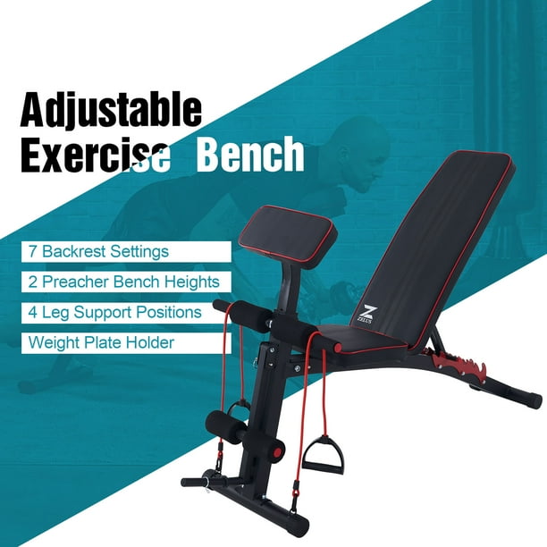 COSTWAY Banc de Musculation Pliable Polyvalent avec Dossier