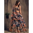 thumbnail image 3 of Women's Wear Beautiful Indian Pakistani Designer Stitched Blouse Skirt Dupatta Choli ( Blue, XL - 44 ), 3 of 7