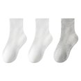 thumbnail image 4 of Crew Socks for Juniors Boys & Girls 3 Pack Toddlers Kids Cotton Moisture-Wicking Breathable Solid Multipack Sports Workout Ankle Sock, 4 of 6