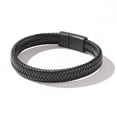 thumbnail image 1 of Pulsera de hombre, pulsera tejida a mano, pulsera de hebilla magnética para mujer, joyería sencilla, 1 of 1