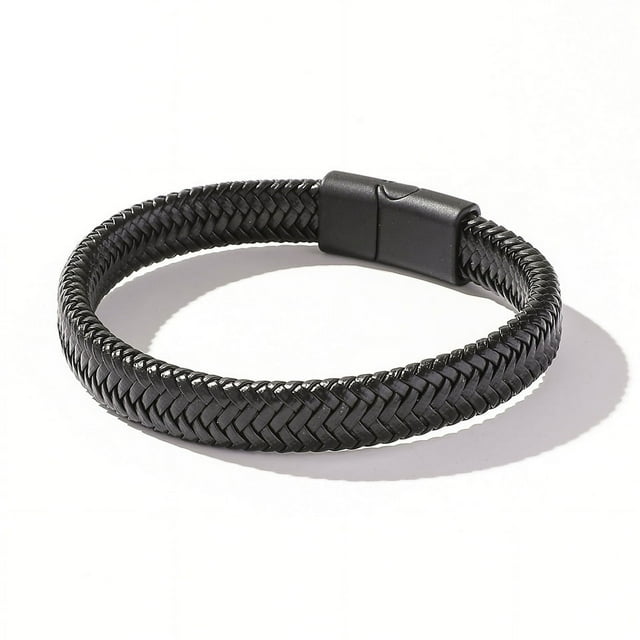 Pulsera de hombre, pulsera tejida a mano, pulsera de hebilla magnética para mujer, joyería sencilla