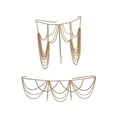 thumbnail image 1 of Conjunto de cadena para el cuerpo en capas Cadenas de cintura de playa Accesorios para el cuerpo de moda Joyería para mujeres y niñas Oro, 1 of 5