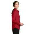 thumbnail image 3 of Port Authority Adult Female Women Plain Long Sleeves Shirt Rich Red 2X-Large, 3 of 6