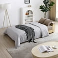 thumbnail image 3 of Convertible Sleeper Sofa Couch,Multifunctional Double Folding Sofa Bed,Storage Ottoman and Sofa Arm with Box and Drawer, Drop Down Table with 2Cup Holders for Living Room,Apartment,Light Brown, 3 of 8