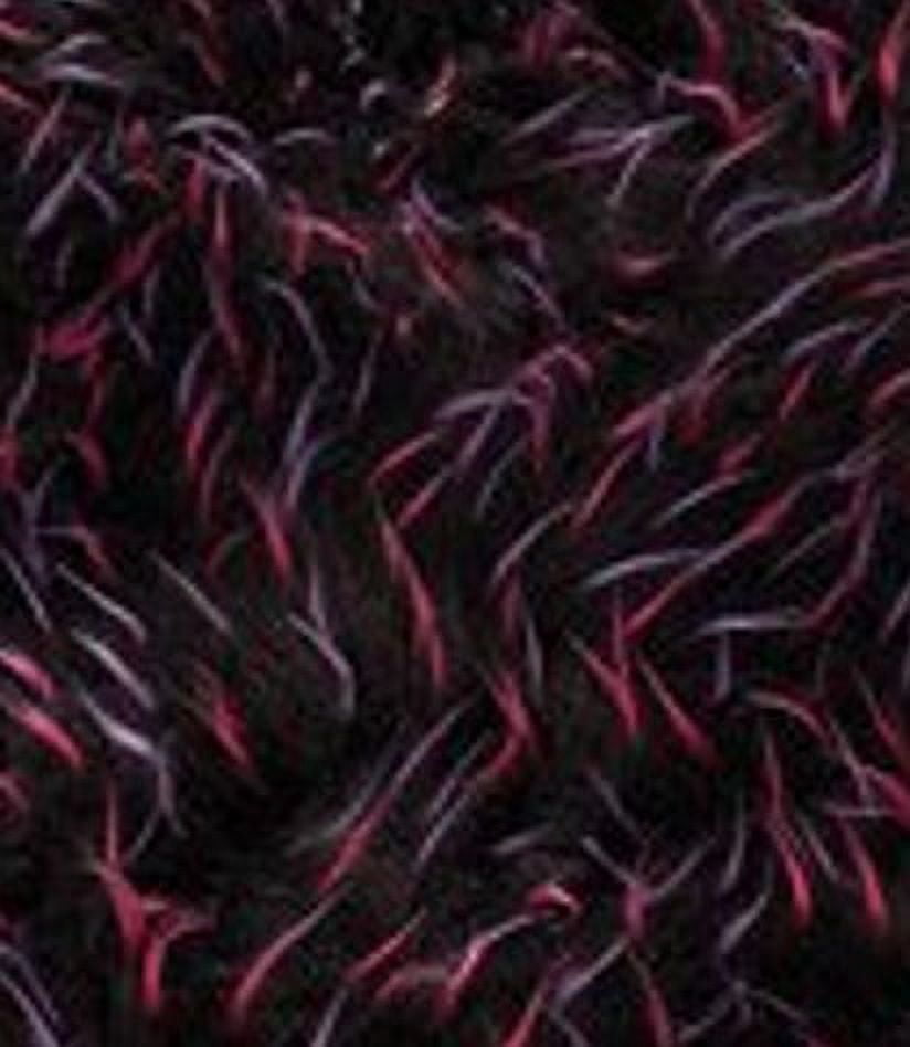 your zone faux fur spike rug, black, 3' x 4'8"