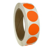 TheDotFactory. 1 Inch Orange Round Permanent Color-Code Circle Stickers. 1000 Dots per Roll. USA Made!