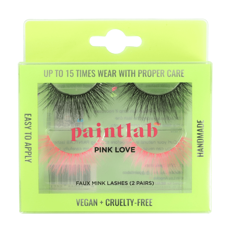 PaintLab Pink Love False Eyelashes, 2 pack
