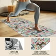 thumbnail image 4 of Cute Pitbull Terriers Dog and Flower Hot Yoga Mat Towel Non Slip for Hot Yoga - Quick-Drying Yoga Mat Cover with 4 Corner Pockets with Travel Bag - Hot Yoga Towel Non Slip 70"x26", 4 of 6