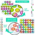 thumbnail image 4 of Pop Fidget S Pack Anti-Ansiedad Alivio del estrés Tie Dye Push Pop Bubble Fidgets S Rainbow Simple S Para niños Adultos 2 Pack (Circular + Square) Xemadio WMCH-410, 4 of 6