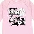 thumbnail image 4 of Inktastic Little Sister and Biggest Baseball Fan Girls Long Sleeve Baby Bodysuit, 4 of 5