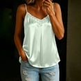 thumbnail image 5 of MAFYTYTPR Women's Lace Trim Satin Camisole V-Neck with Adjustable Spaghetti Straps Solid Color Spring Summer Casual Tops for Everyday Wear M-XXL, 5 of 6