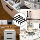 thumbnail image 4 of ZHAOCHENG 10 piezas de cajón de gabinete de cocina negro de 96 mm de acero inoxidable, cajón de muebles cuadrado moderno con 40 tornillos para escritorio, cajón, gabinete, gabinete, 4 of 4