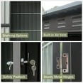 thumbnail image 4 of mteryoing 5'x3' Outdoor Storage Shed With Leak Proof Roof 16 Air Vents Key Lock Galvanized Steel Garden Shed For Lawn Backyard Patio, 4 of 5