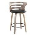 thumbnail image 4 of LumiSource Grey Cosini 26" Fixed-Height Counter Stool - Set of 2, 4 of 6