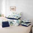 thumbnail image 4 of Erosebridal Ocean Coral Bedding Sets Twin Size, Cute Starfish Comforter Sets with Sheets, Marine Plant Reversible Bed Set, Microfiber Bedroom Decor, 7 Pieces, 4 of 6
