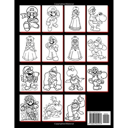 Super Mario: Coloring Book For Kids | 50 Super Mario, Princes, Luigi, Donkey Kong, Yoshi Coloring Pages | Super Mario Coloring Book For Teens | Super ...