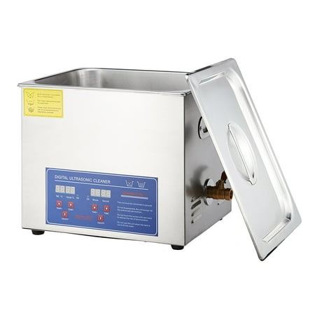 Tek Motion Professional Ultrasonic Jewelry Cleaner Stainless Steel Cleaning Equipment with Heater Timer (15L Digital Ultrasonic Cleaner)