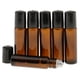 thumbnail image 1 of 6 botellas de perfume de vidrio premium de 10 ml con tapa enrollable para aceites esenciales, esencias, Marron oscuro, 1 of 9