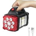 thumbnail image 3 of Lámpara de mano Tfixol de carga solar con luz lateral COB linterna LED potente USB, 3 of 8