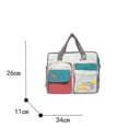 thumbnail image 5 of Small Fresh Color Contrast Three Purpose Bag For Female Korean Casual Nylon One Shoulder Handbag For Junior High School Students High Quality, 5 of 5