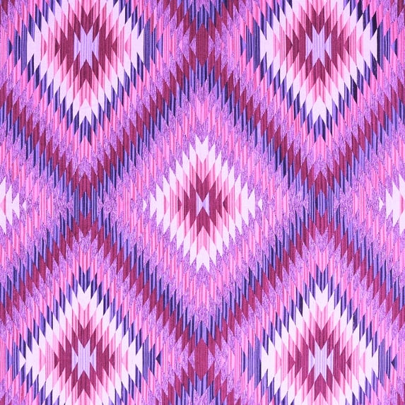 Ahgly Company Indoor Square Southwestern Purple Country Area Rugs, 5' Square