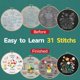 thumbnail image 4 of Kit de bordado Meyocky para principiantes con 4 kits de inicio y 31 puntos, 4 of 8