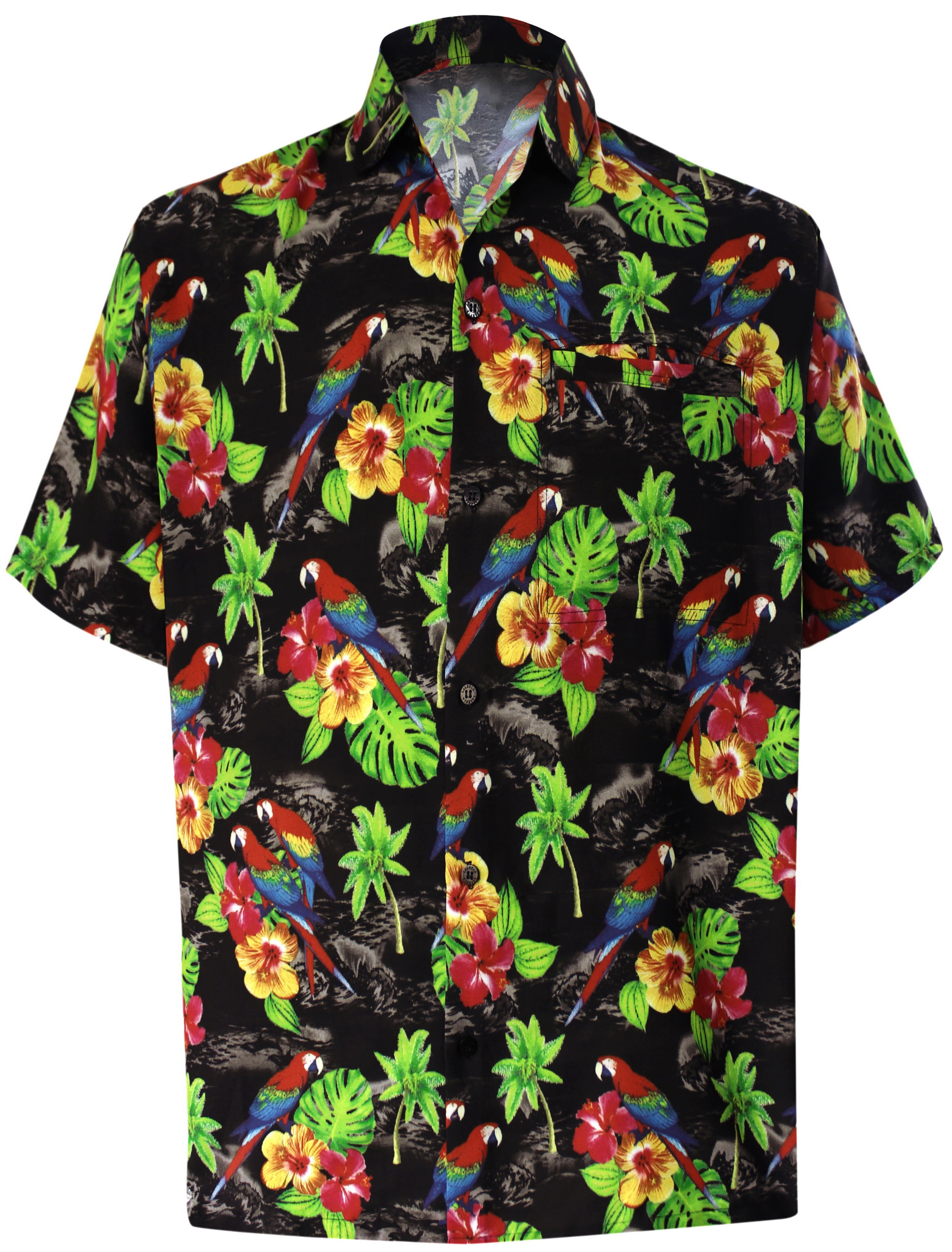 Joe Wenko Mens Beach Short Sleeve Casual Print Summer Button Down Shirt 