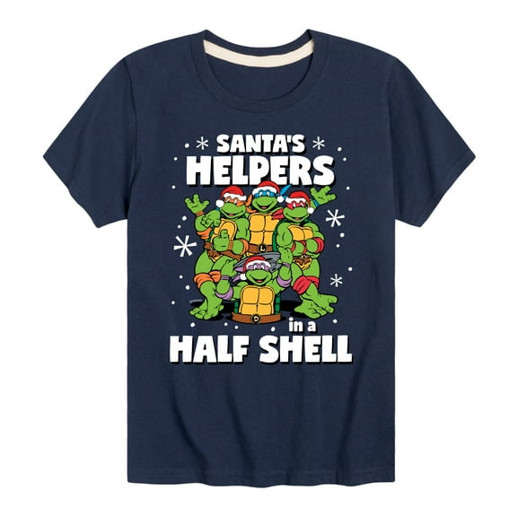 Teenage Muntant Ninja Turtle - Santas Helpers In A Half Shell - Toddler And Youth Short Sleeve Graphic T-Shirt