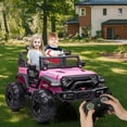 EastVita 24V Kids Ride on Electric Car, 2 Seats, Remote Control, Bluetooth, USB, OffRoad Power