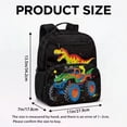 thumbnail image 7 of Jeiento Dinosaur Lightweight Toddler School Bag for Preschool, Tractor 13.5 Inch Kids Backpack for 2-5 Year Old, 2 Front Zipper & 2 Mesh Side Pockets Bookbag, 7 of 7