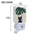 thumbnail image 4 of Yayeee LED Plug in Night Light for The Home with Auto Dusk to Dawn Light Sensors, 2 Pack, Black Cat Plants, 4 of 6
