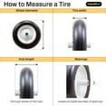 thumbnail image 4 of Marathon Tire 4.80/4.00-8, 3" Centered Hub Flat Free Ribbed Replacement Tire, 4 of 5
