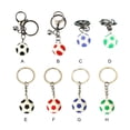 thumbnail image 3 of 2Pcs Keychain Mini Cartoon Key Ring Modern Ring Girl Handmade Girl Exquisite Bag Durable Auto Pendant Decoration Party Gifts Red Football, 3 of 9
