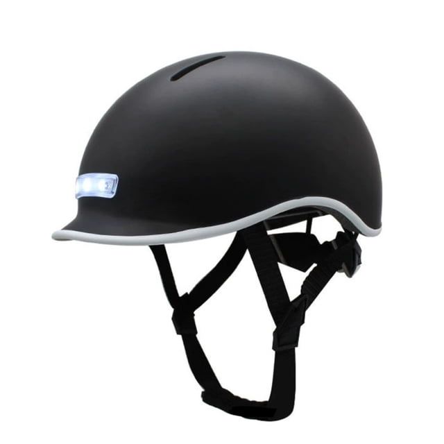 Tignapoo FT-122 High-Visibility Cycling Helmet with Built-in LED Lights for Night Riding, Mountain Bike Safety Gear, Black, Size L
