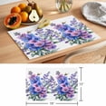 thumbnail image 6 of Blue Purple Lavender Placemats Set of 1, Spring Bee Floral Flower Leaf Watercolor Non-Slip Place Mats Washable Table Mats for Kitchen Dining Table Decorations Indoor/Outdoor, 6 of 9