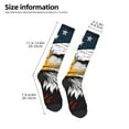 thumbnail image 2 of KLL American Bald Eagle Print Cool Socks Men's Women's Crew Socks Funny Crazy Novelty Stockings, 2 of 6