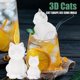 thumbnail image 2 of Molde para cubitos de hielo Admaison con forma de gato 3D de silicona con embudo, 2 of 7