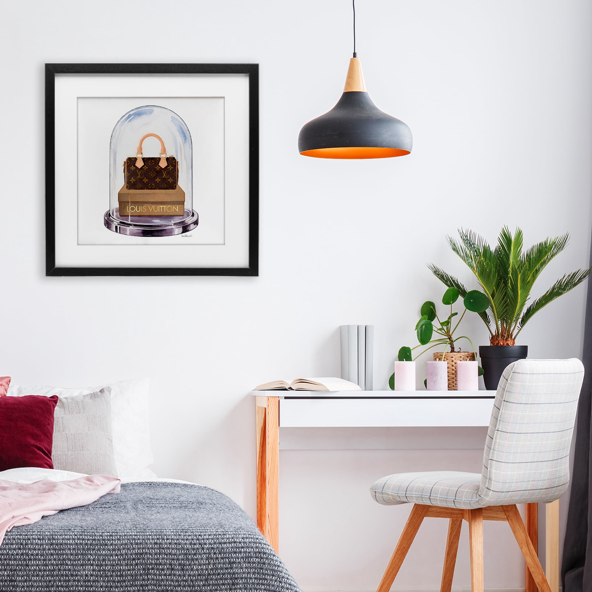 Stupell Industries Glam Purse Bell Jar Black Framed Print Under Glass, design by Amanda Greenwood