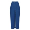 thumbnail image 4 of Sngxgn Womens Wide Leg Pants High Waisted Joggers Loose Lounge Pants(Blue,L), 4 of 4