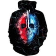 thumbnail image 4 of Sudadera con capucha de gran tamaño para hombre 2024, estampado 3D de lobo animal, moda feroz, divertida, estilo hip hop callejero, informal, 4 of 5