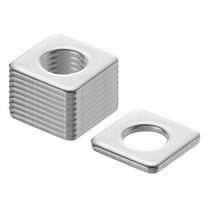 100Pcs 5/8" Square Plate Washer for 5/16" Bolt, 201 Stainless Steel Flat Bearing Plate (0.08" Thick)
